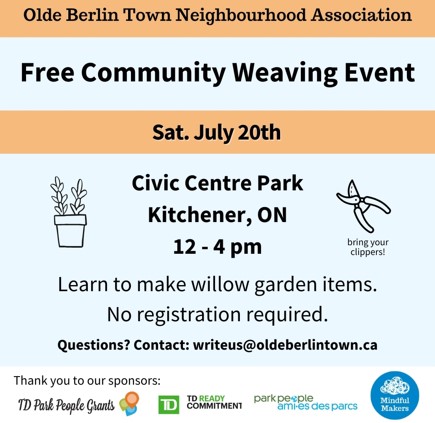 Weaving and Seedling Workshop @ Civic Centre Park | Kitchener | Ontario | Canada